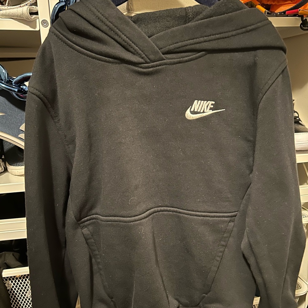 Nike Black Hoodie with White Logo